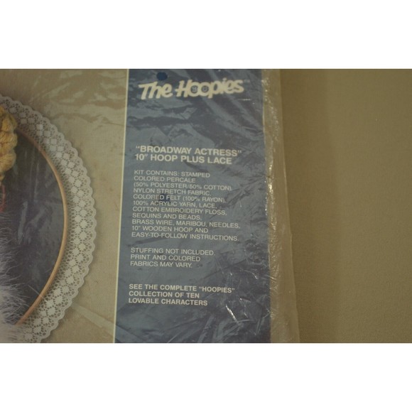 Bucilla Gallery of Stitches: Hoopies Broadway Actress #32293 Soft Hoop Sculpture - Picture 2 of 7